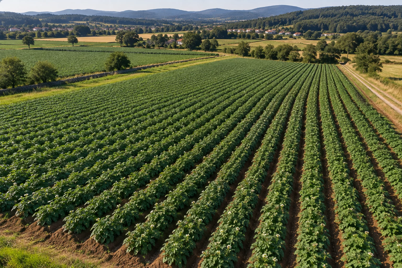 Parcela de batata acompanhada com agricultura de precisão no Norte de Portugal