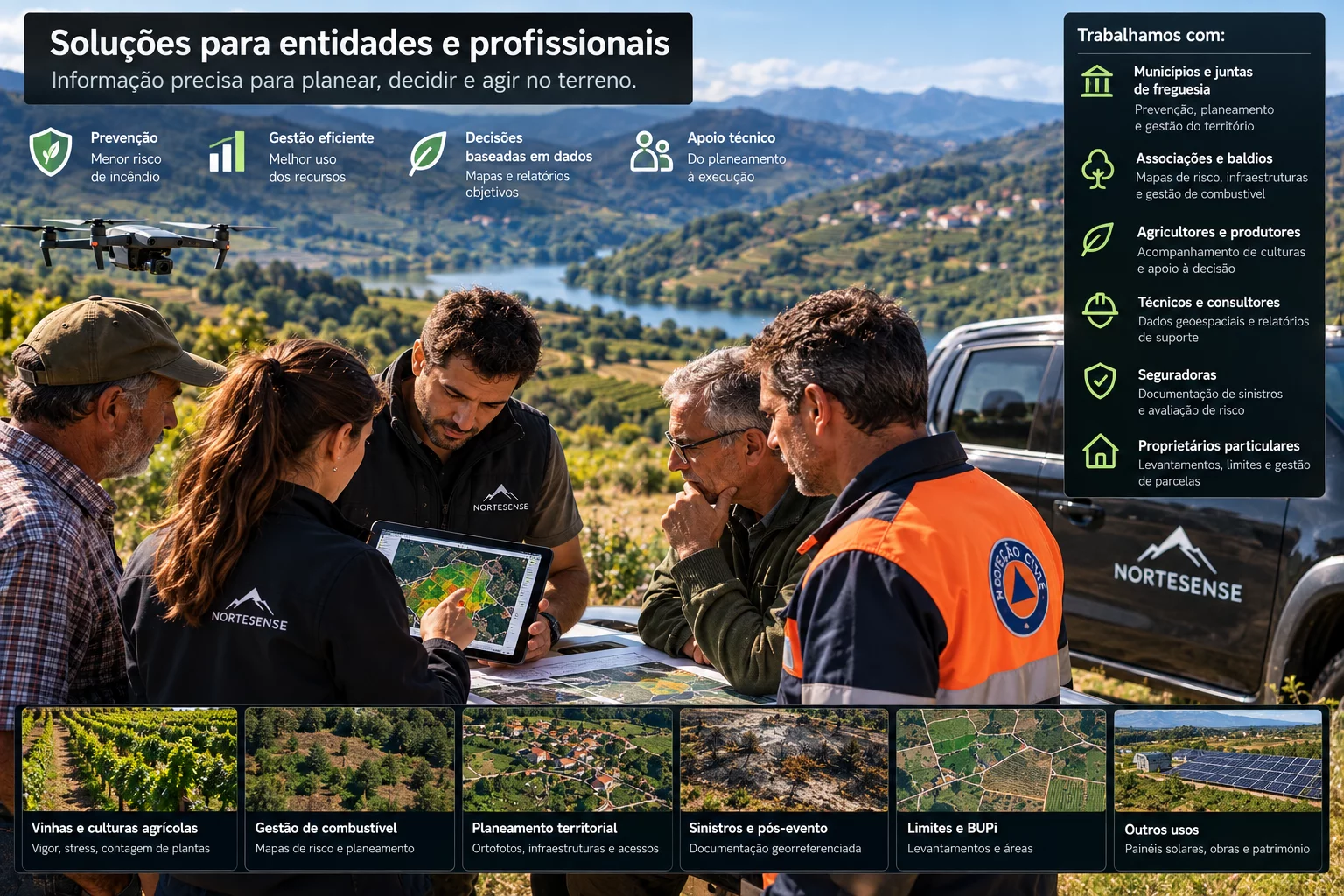 Entidades e profissionais a trabalhar com cartografia e informação territorial