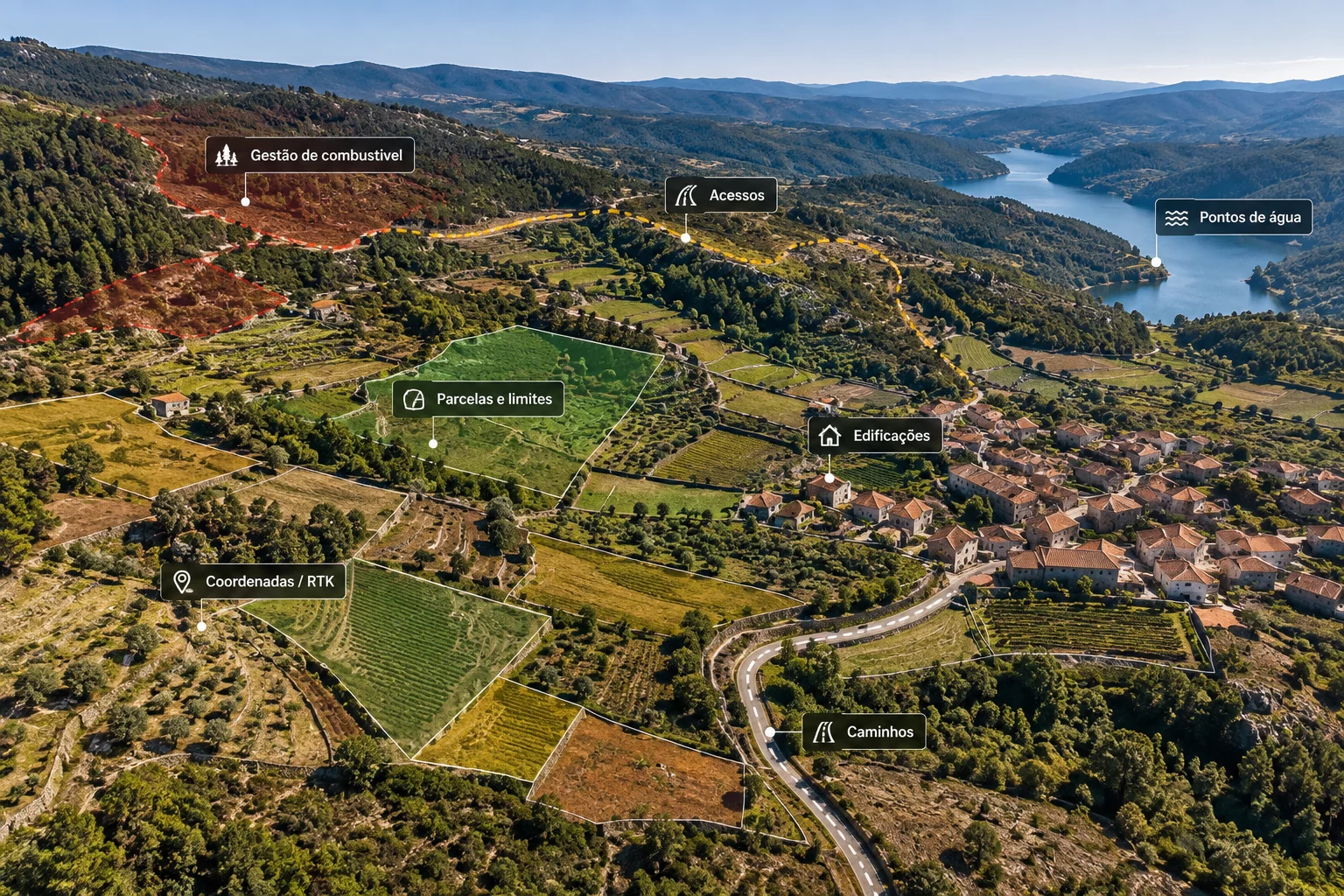 Gestão territorial com cartografia e informação georreferenciada
