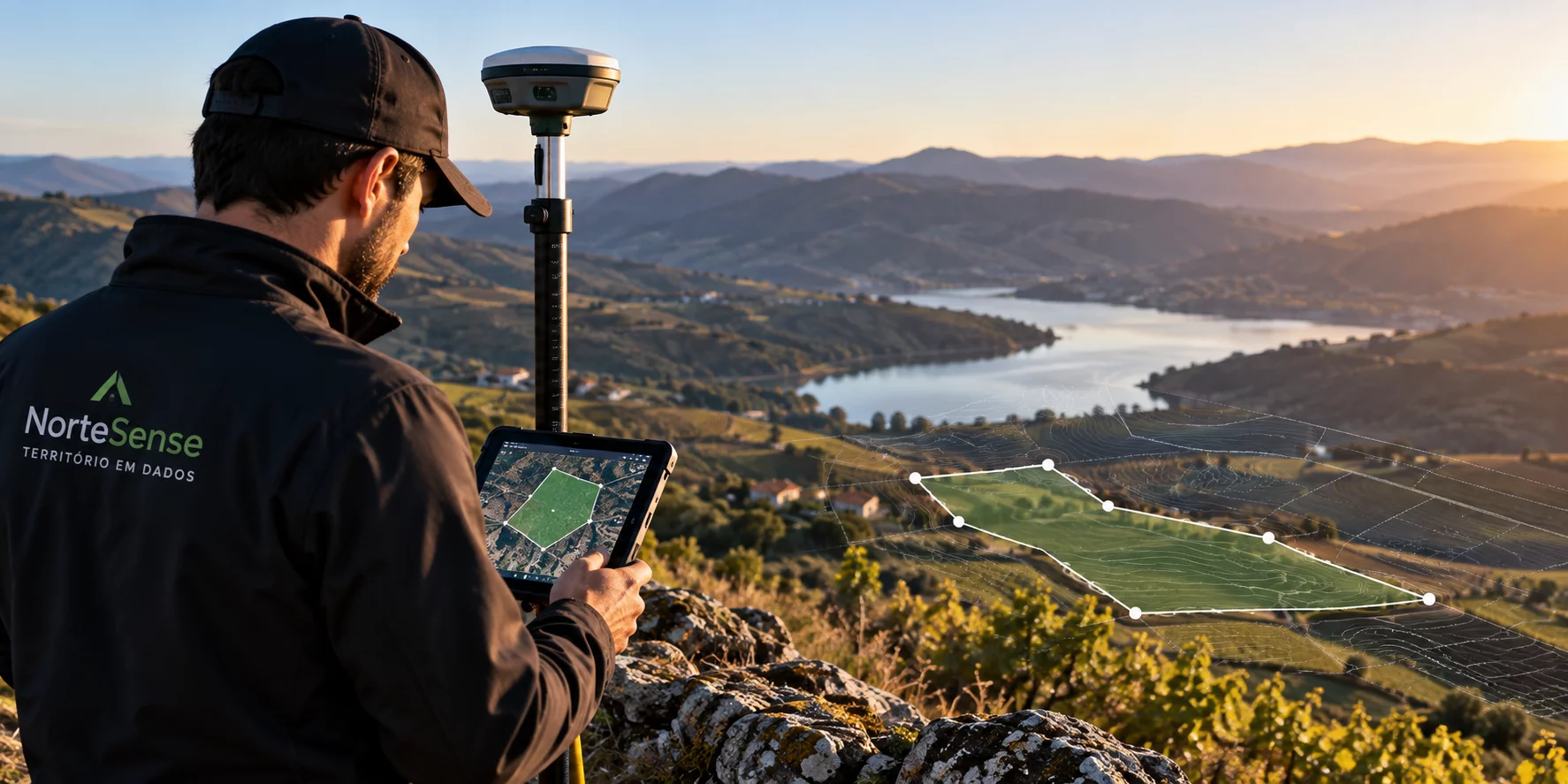 Levantamento GNSS/RTK de uma propriedade com representação georreferenciada dos limites